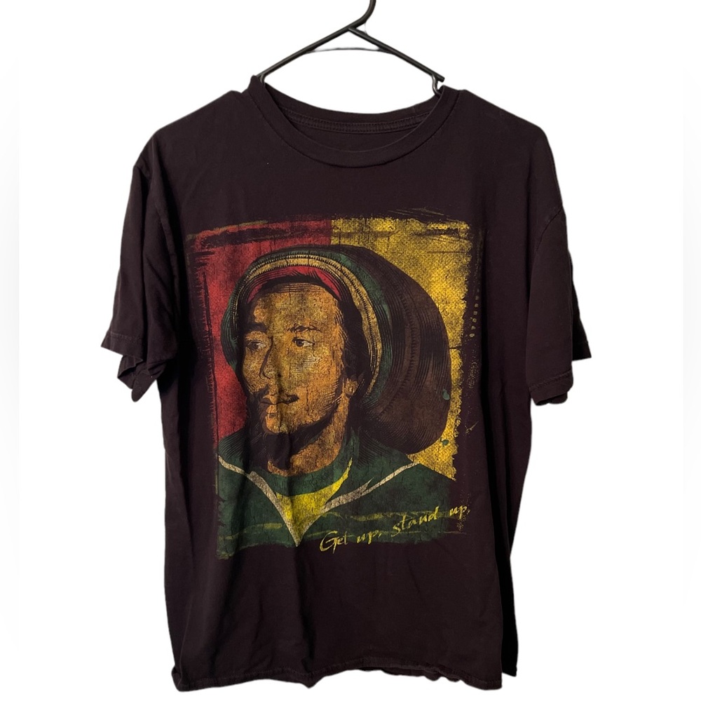 Unisex Graphic T shirt. “Get Up Stand Up” see pics for measurements